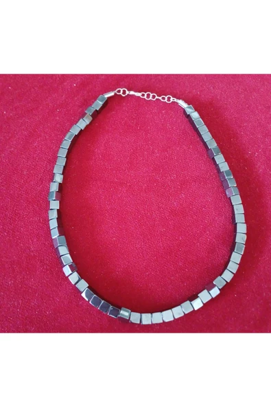 Durush Collection Doğal Taş Hematit Tasarım Kolye ürün görseli 1