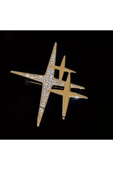 Durush Collection ALTIN RENGİ BROŞ ürün görseli 1