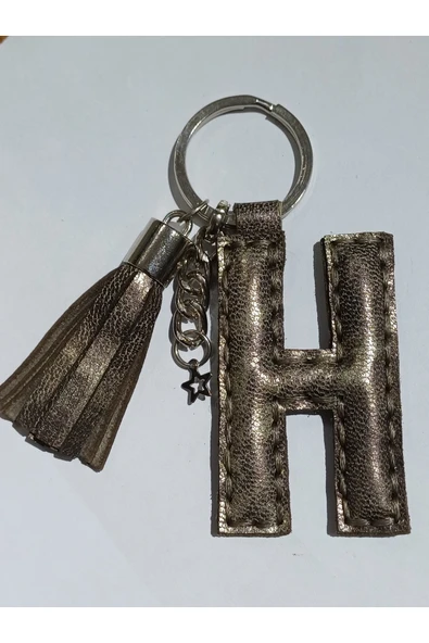 Durush Collection Gerçek Deri "H" Harfi Anahtarlık ürün görseli 1
