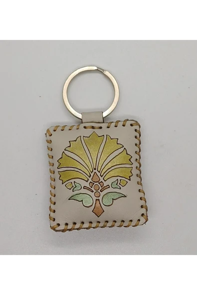 Durush Collection Gerçek deri, el dikişi, el boyamavTürk motifli Anahtarlık ürün görseli 1