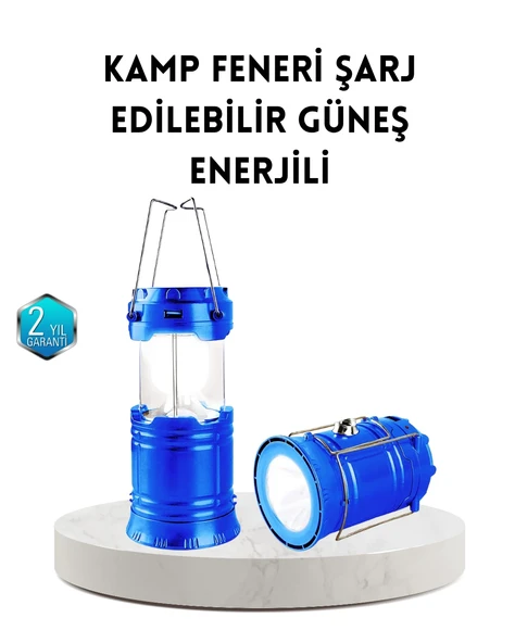 Güneş Enerjisiyle Çalışan Kamp Feneri Hafif Portatif Uzun Ömürlü ürün görseli 1