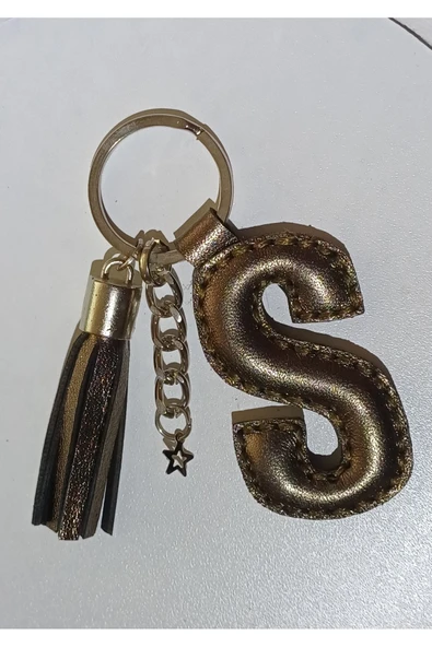 Durush Collection Gerçek Deri "S" Harfi Anahtarlık ürün görseli 1