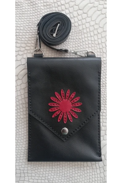 Durush Collection Tasarım Çapraz Omuz Çantası, Siyah Gerçek Deri, El Işi Işlemeli (hand Made) ürün görseli 1