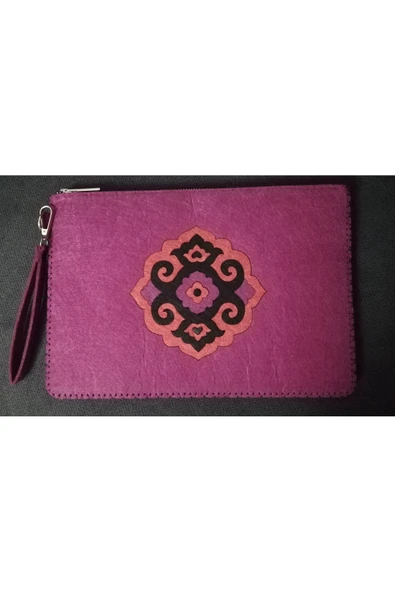 Durush Collection Kilim Desenli Keçe Portföy-Clutch Çanta ürün görseli 1