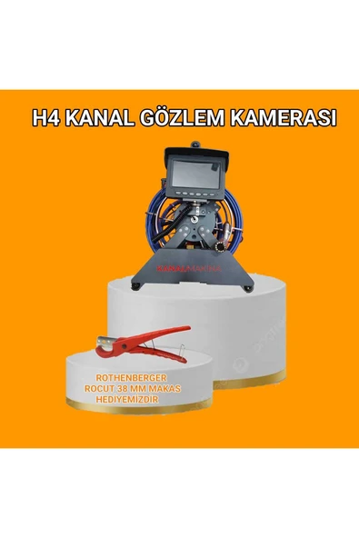 Kanal Makina Kanal Görüntüleme Kamerası 4 inç Ekran HEDİYELİ ürün görseli 1