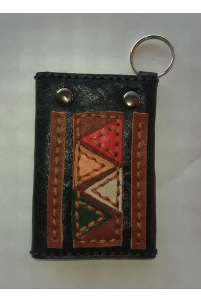 Durush Collection 6 Lı Anahtarlık-lacivert Hakiki Deri Kilim Desen(hand Made) ürün görseli 1