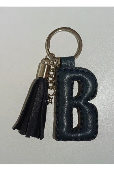 Durush Collection Gerçek Deri "B" Harfi Anahtarlık ürün görseli 1
