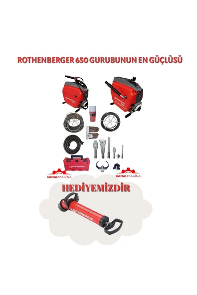 Rothenberger R650 Profesyonel Kanal Gider Açma Makinesi ROPUMP HEDİYELİ ürün görseli 1