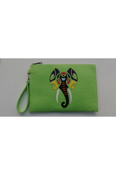 Durush Collection Keçe Portföy-Clutch Çanta-Fil desenli ürün görseli 1
