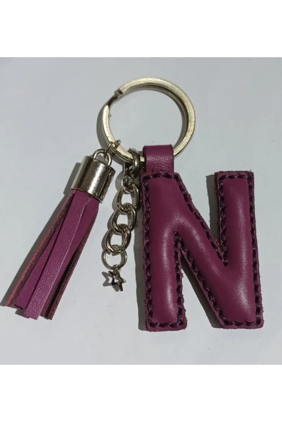 Durush Collection Gerçek Deri "N" Harfi Anahtarlık ürün görseli 1