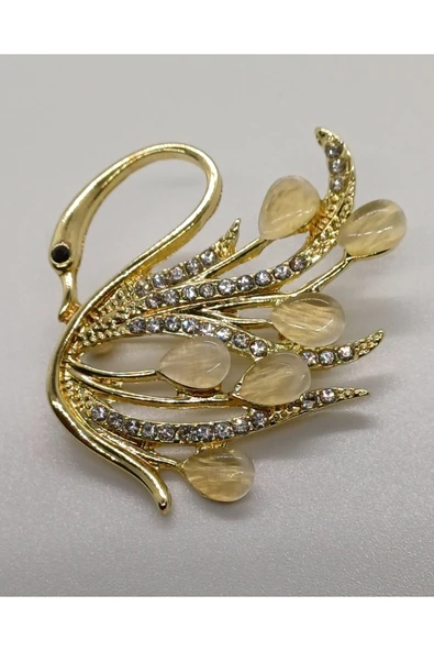 Durush Collection ALTIN RENGİ BROŞ ürün görseli 1