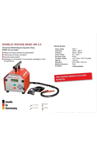 Rothenberger Elektrofüzyon ROWELD ROFUSE 48 V BAS ürün görseli 1