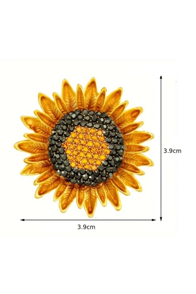 Durush Collection ALTIN RENGİ BROŞ - Resim 3
