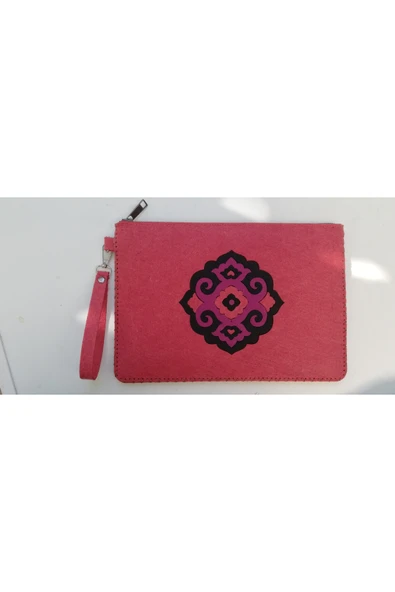 Durush Collection Kilim Desenli Keçe Portföy-Clutch Çanta ürün görseli 1