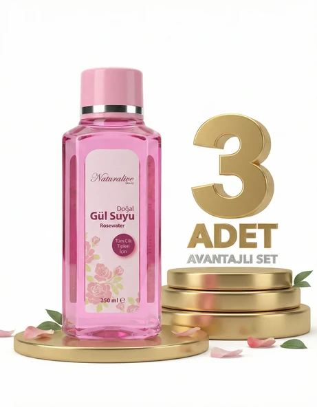 Naturalive Gül Suyu 3x250 Ml - Resim 2