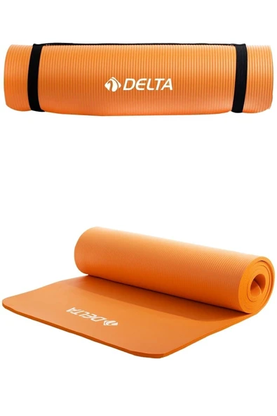 Delta Konfor Zemin 15 mm Taşıma Askılı Pilates Minderi Yoga Matı Turuncu ürün görseli 1