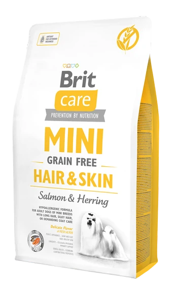 Brit Care Hair&Skin Hipoalerjenik Deri ve Tüy Sağlığı İçin Somon ve Ringa Balıklı Tahılsız Yetişkin Köpek Maması 7Kg ürün görseli 1