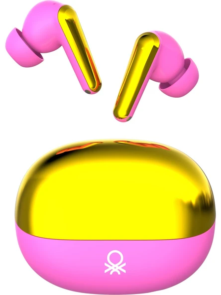 Imiki T14 Benetton Edition ANC TWS Pembe-Sarı Kulak İçi Bluetooth Kulaklık ürün görseli 1