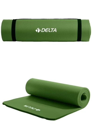 Delta Konfor Zemin 15 mm Taşıma Askılı Pilates Minderi Yoga Matı Yeşil ürün görseli 1