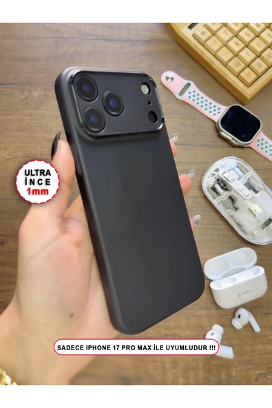 iPhone 17 Pro Max Uyumlu Süper İnce Mat Ultra Thin Silikon Kılıf ürün görseli 1