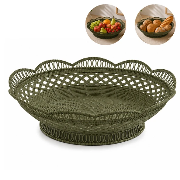 PLASTİK DANTEL DESENLİ EKMEK, MEYVE SEPETİ ürün görseli 1