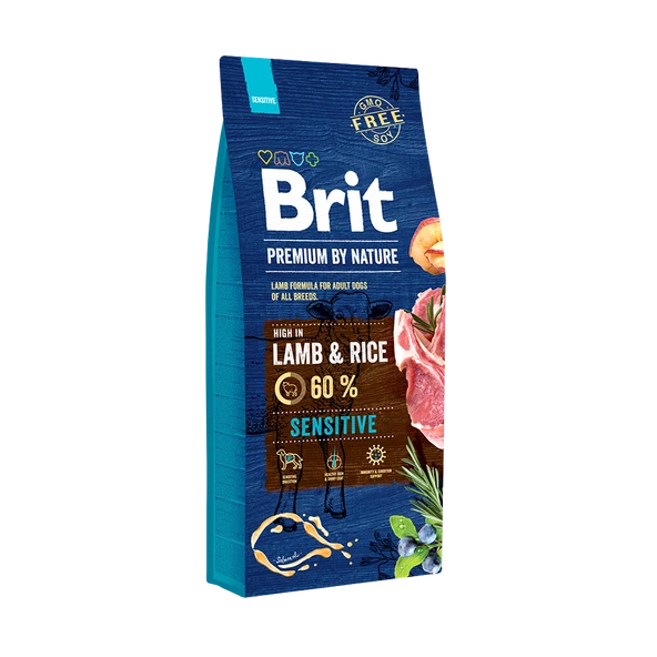 Brit Premium By Nature Sensitive Hassas Sindirim Kuzulu ve Pirinçli Yetişkin Köpek Maması 8Kg ürün görseli 1