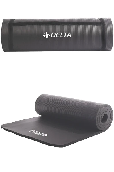 Delta Konfor Zemin 15 Mm Taşıma Askılı Pilates Minderi Yoga Matı Antresit ürün görseli 1