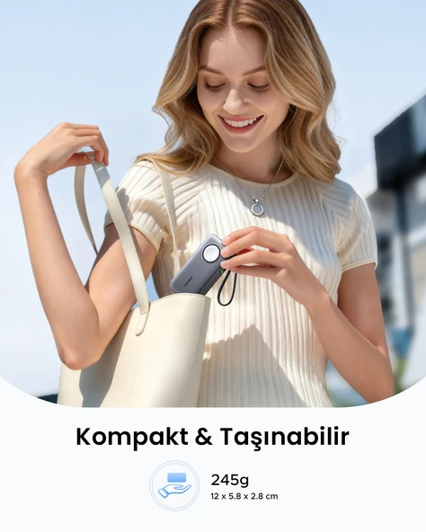 UGREEN 10.000 mAh 30W MagSafe Kablosuz Hızlı Şarj Powerbank, Apple Watch Şarj Destekli (5W), 55434B 8
