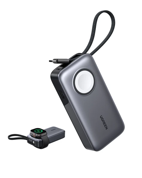 UGREEN 10.000 mAh 30W MagSafe Kablosuz Hızlı Şarj Powerbank, Apple Watch Şarj Destekli (5W), 55434B ürün görseli 1