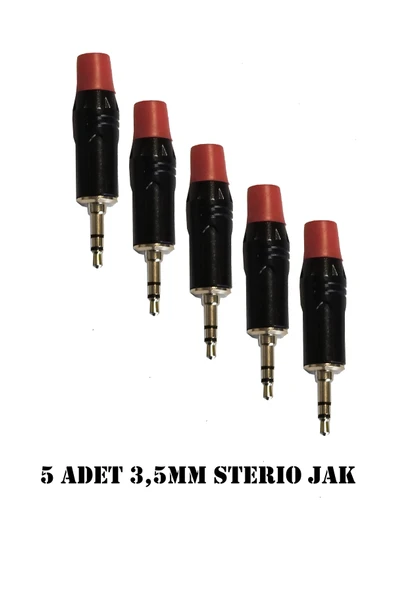 3.5 mm Stereo Çivi Jak Lehim Tipi Fiş Kulaklık Aux Bilgisayar Ses Kablosu Giriş Tamir Jakı 5 Adet ürün görseli 1