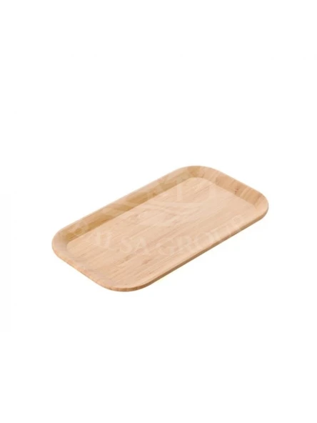 Balsa BLS BMB75 Kahverengi Dikdörtgen Bambu Servis Tepsisi 25x14x1,7 cm ürün görseli 1