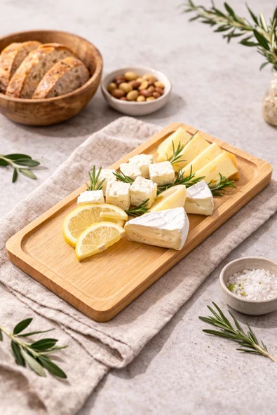 Fhilli Dikdörtgen Sunum Tepsisi Bambu Organizer ve Yağdanlık Altlığı Yemek Tabağı 22,5 cm ürün görseli 1