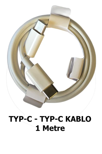 1 Metre Type-C to Type-C Hızlı Şarj Kablosu - 67W Destekli Data ve PD Şarj Kablosu ürün görseli 1