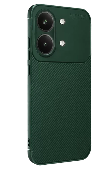 Newface Xiaomi Poco X8 Pro Max Auto Focus Karbon Kapak - Koyu Yeşil ürün görseli 1