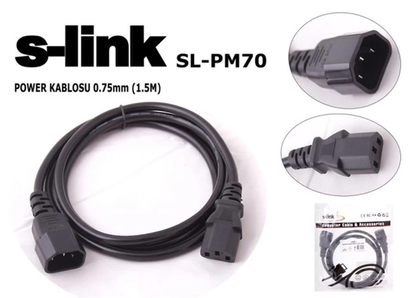 S-link  SL-PM70 1.5mt 0.75mm Power Ara Kablosu ürün görseli 1