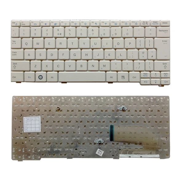 Samsung N102 N120 N145 N148 N150 Notebook Klavyesi - Beyaz TR ürün görseli 1