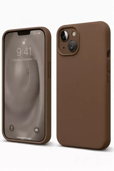 Newface Apple iPhone 14 Kılıf First Silikon - Kahverengi ürün görseli 1