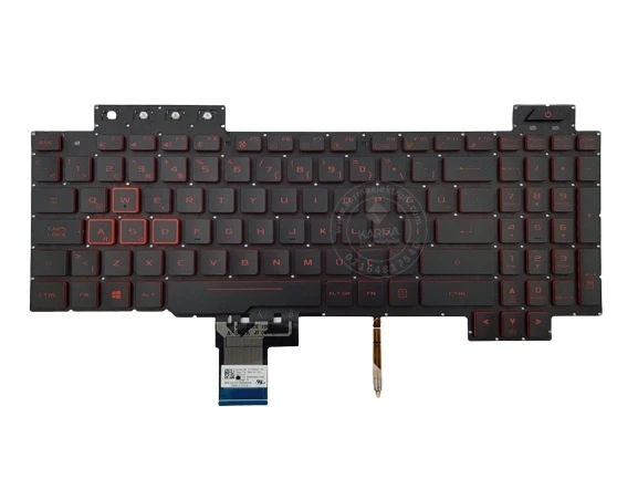 Asus TUF Gaming FX705GD-EW086T Uyumlu Notebook Klavyesi, Backlit - Ver.1 (Non-RGB) - Kırmızı Tuş TR ürün görseli 1
