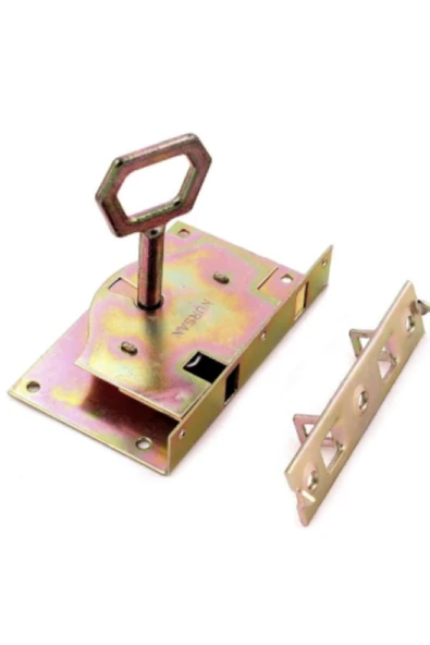 KARAPOLAT Eski Tip Sandık Kilidi Boyu 7.5 Cm Eni 4.5 Cm Çok Renkli ürün görseli 1