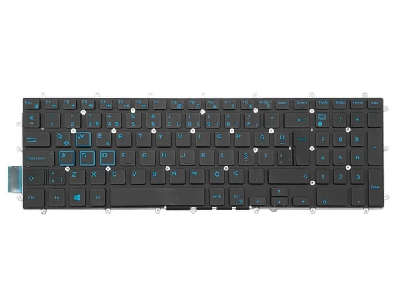 Dell inspiron Gaming 15-7567 Notebook Klavyesi (Siyah TR) Mavi Tuş - ışıklı ürün görseli 1