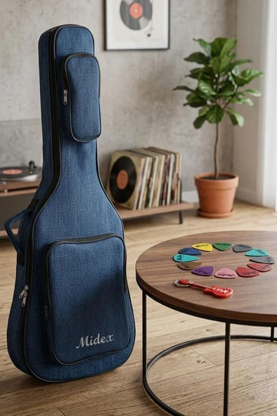 Midex CS-89BL Özel Tasarım Softcase Klasik Gitar Çantası Gigbag Kılıf (101 cm) ürün görseli 1