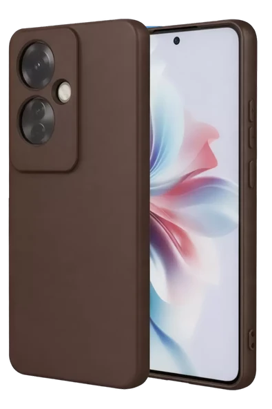 Newface Oppo Reno 11F Kılıf First Silikon - Kahverengi ürün görseli 1