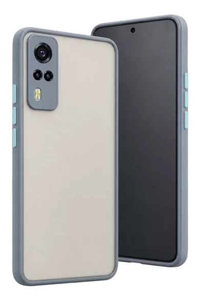 Newface Vivo Y53S Kılıf Montreal Silikon Kapak - Gri ürün görseli 1