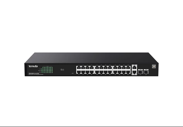 Tenda TEG2228P-24-410W 24 Port 10/100/1000 + 2 Port SFP + 2 Port Uplink Cloud Yö ürün görseli 1
