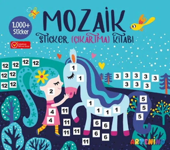 Mozaik Sticker Çıkartma Kitabı - Turkuaz ürün görseli 1