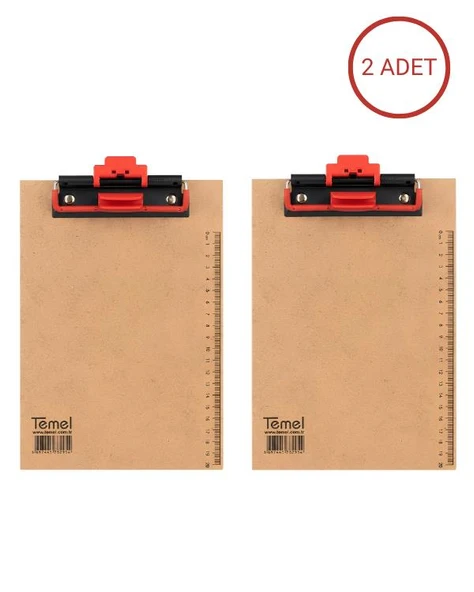 Temel A5 Ahşap Sekreterlik Otomatik Mekanizmalı Kalem Tutma Aparatlı 2li Set ürün görseli 1