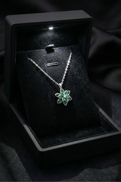 ACAR SİLVER Lotus Kolye 925 Ayar Gümüş Özel Üretim Sevgililer Günü Hediye ürün görseli 1