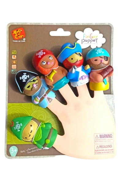 Finger Puppet Korsanlar Parmak Kukla Seti 5 Korsanlı Oyuncak Parmak Kukla ürün görseli 1