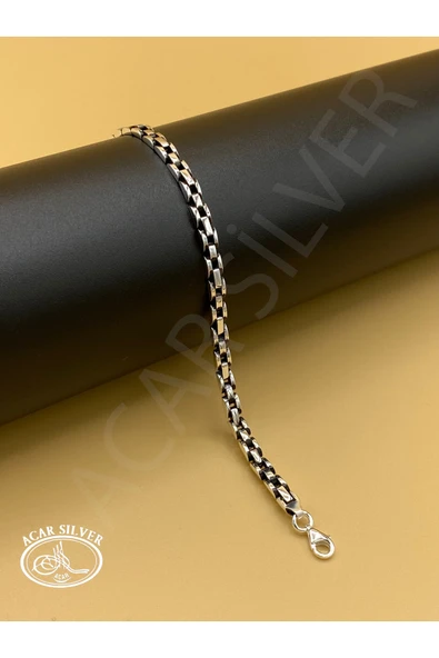 ACAR SİLVER 925 AYAR ROLEX GÜMÜŞ ERKEK BİLEKLİK ürün görseli 1