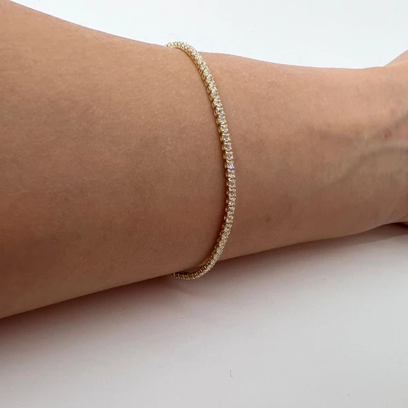 Biem Gold Renk Su Yolu Taşlı Bileklik ürün görseli 1
